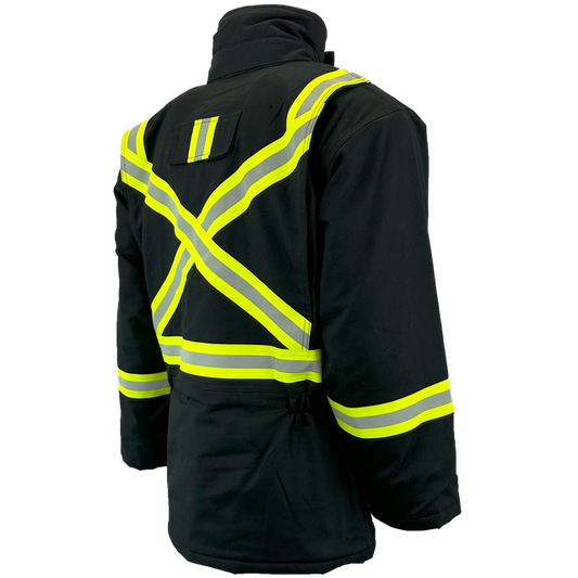 Atlas FR Winter Parka, 2" Solid Yellow Silver Striping