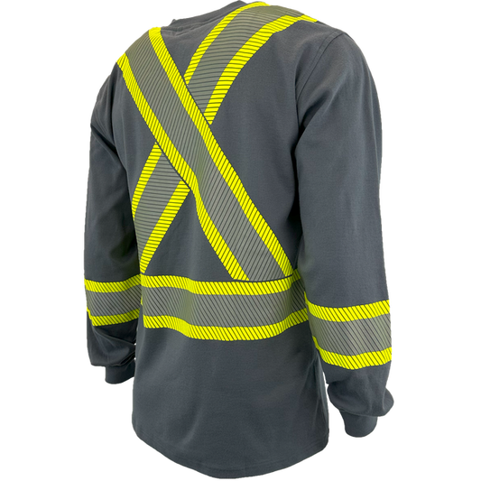 Atlas Guardian FR/AR Hi Vis Henley Shirt, 4" striping