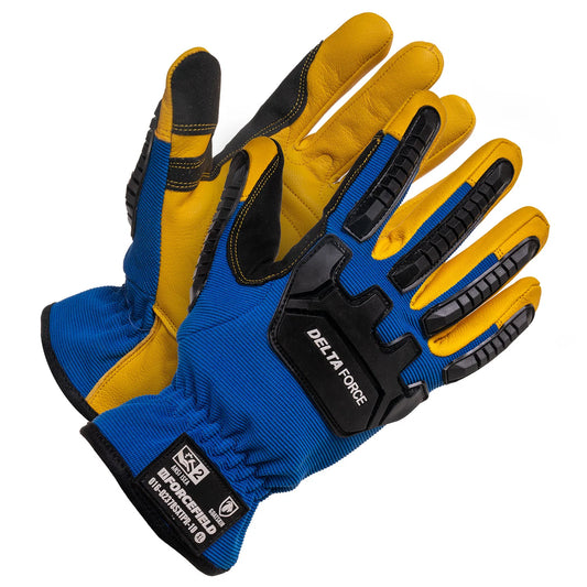 Deltaforce Goatskin Impact Glove with Spandex Back