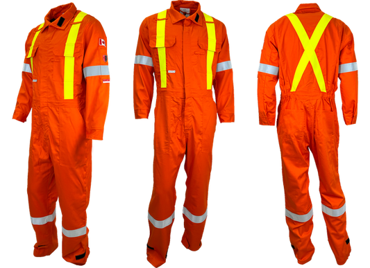 Atlas Guardian® FR/AR OHSA Hi Vis Coveralls, 2" striping