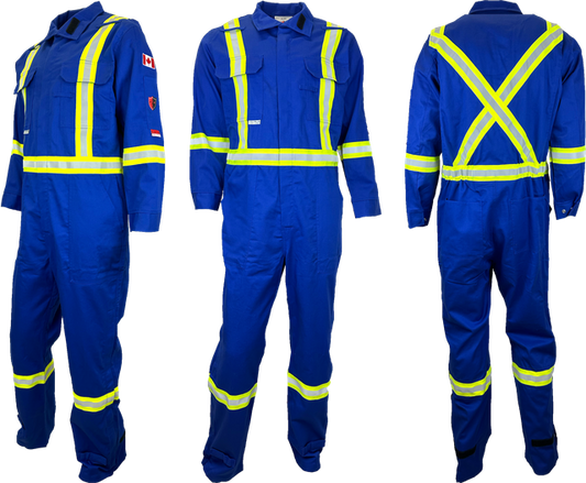 Atlas Guardian® FR/AR Coveralls w/ Leg Zippers, 2" striping