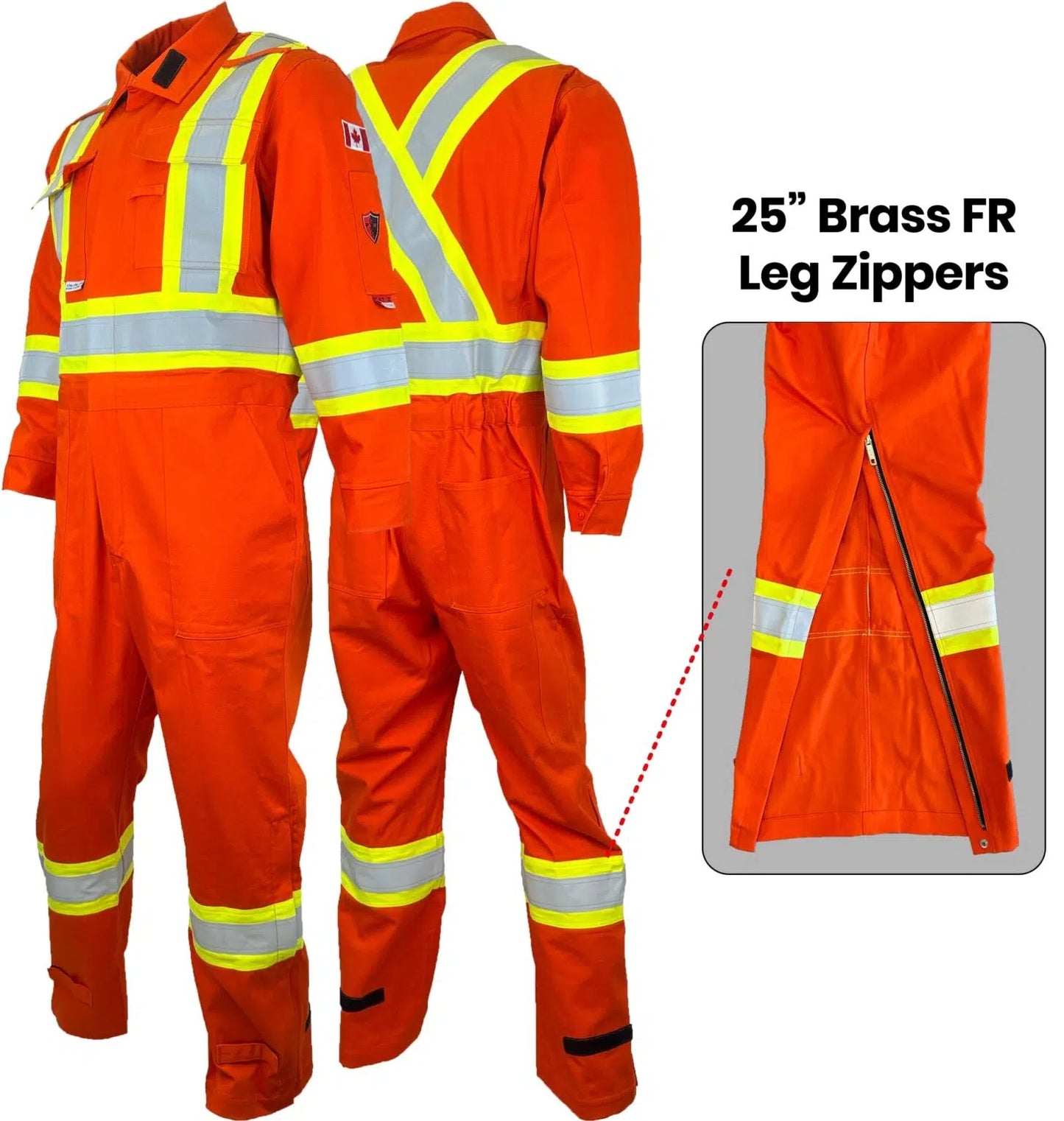 Atlas Guardian® FR/AR Hi Vis 4” Coveralls w/ Leg Zippers