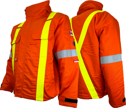 Atlas Guardian® FR/AR OHSA Hi Vis Bomber Jacket, 2" striping