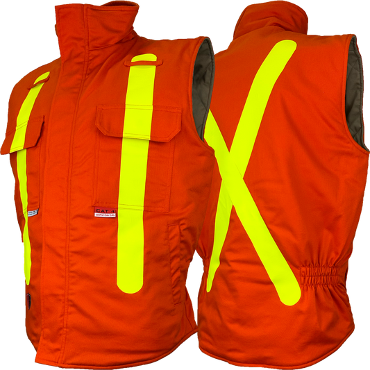 Atlas Guardian® FR/AR OHSA Insulated Vest, 2" striping