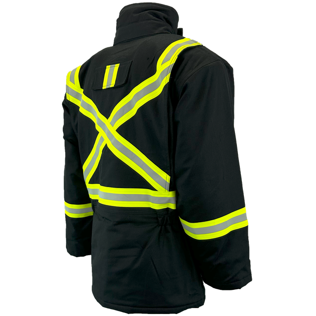 Atlas FR Winter Parka, 2" Solid Yellow Silver Striping