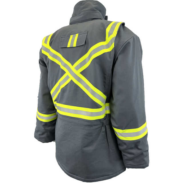 Atlas FR Winter Parka, 2" Solid Yellow Silver Striping