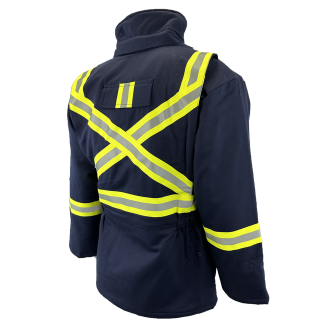 Atlas FR Winter Parka, 2" Solid Yellow Silver Striping