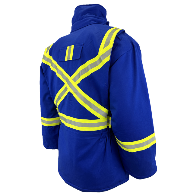 Atlas FR Winter Parka, 2" Solid Yellow Silver Striping