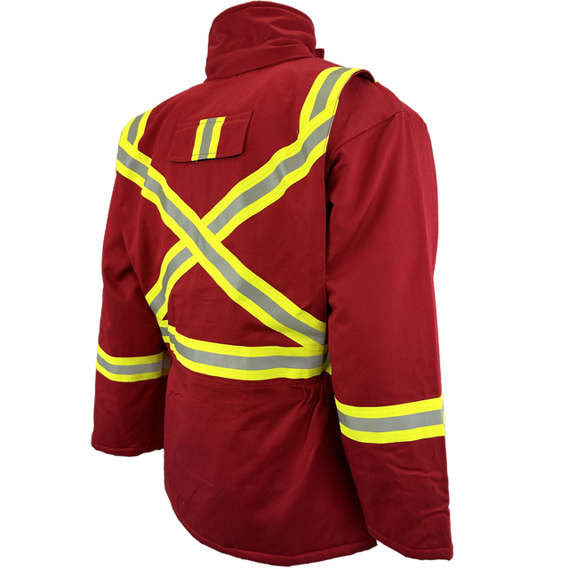 Atlas FR Winter Parka, 2" Solid Yellow Silver Striping