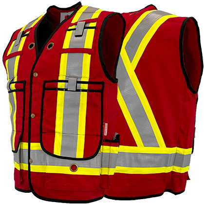 Atlas Guardian® FR/AR Surveyor Vests, 2" striping