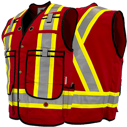 Atlas Guardian® FR/AR Surveyor Vests, 2" striping