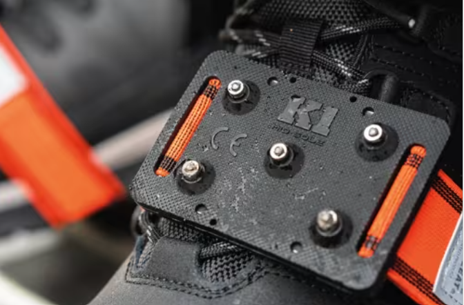 K1 Midsole Low Profile Ice Cleat, Hi-Vis Strap