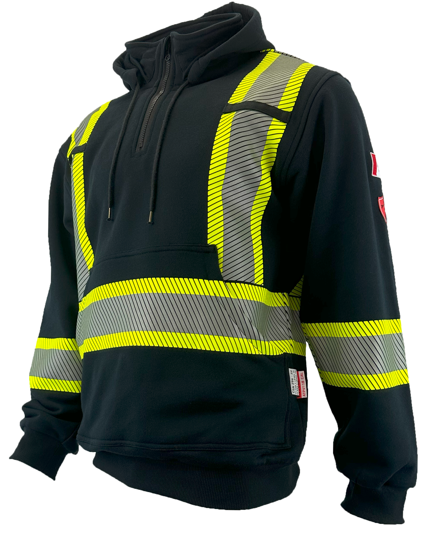 Atlas Guardian FR/AR Quarter zip Hoodie 4" striping