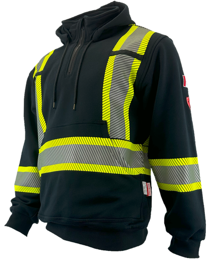 Atlas Guardian FR/AR Quarter zip Hoodie 4" striping
