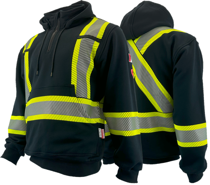 Atlas Guardian FR/AR Quarter zip Hoodie 4" striping