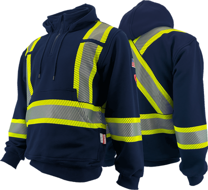 Atlas Guardian FR/AR Quarter zip Hoodie 4" striping