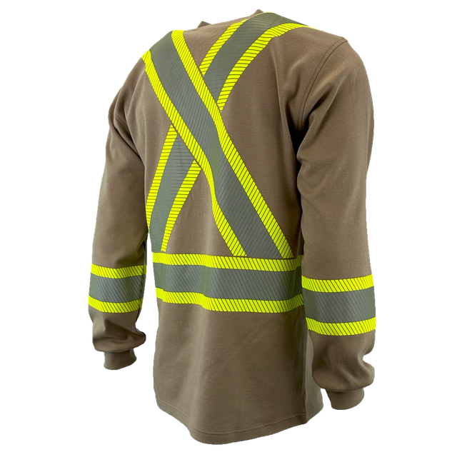 Atlas Guardian FR/AR Hi Vis Henley Shirt, 4" striping