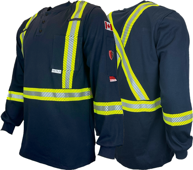 Atlas Guardian® FR/AR Henley Shirts, 2" striping