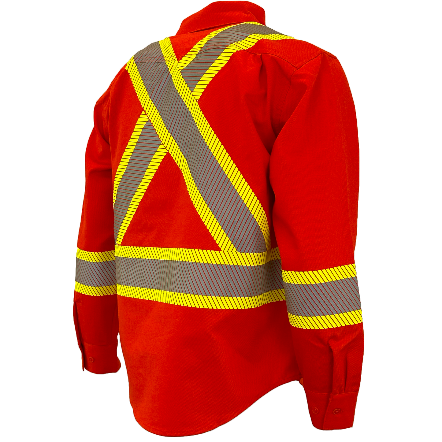 Atlas FR button down 4" Yellow Silver Striping
