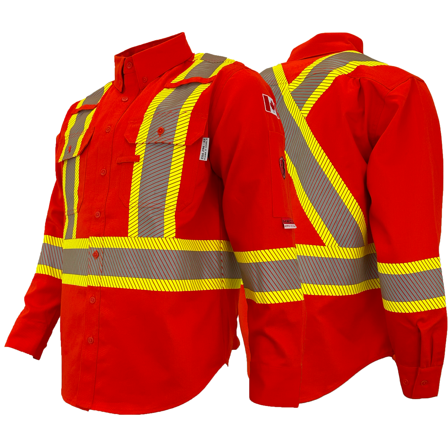 Atlas FR button down 4" Yellow Silver Striping