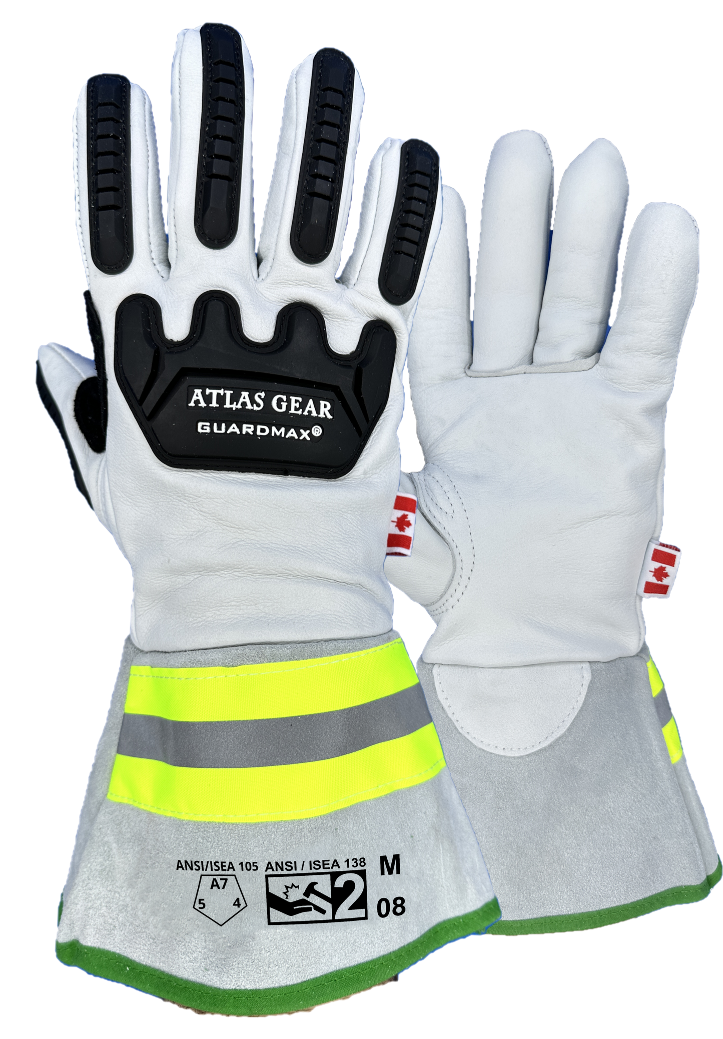 Atlas GuardMax® Leather Impact Gloves w/ Gauntlet Cuff