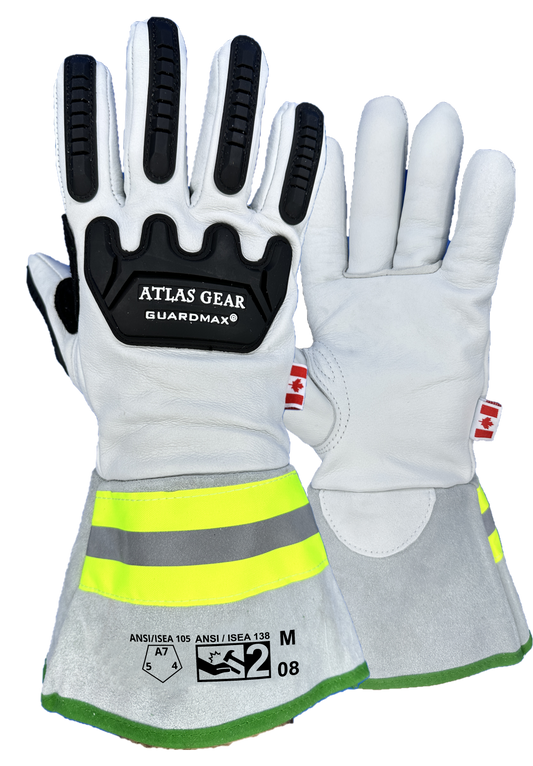 Atlas GuardMax® Leather Impact Gloves w/ Gauntlet Cuff