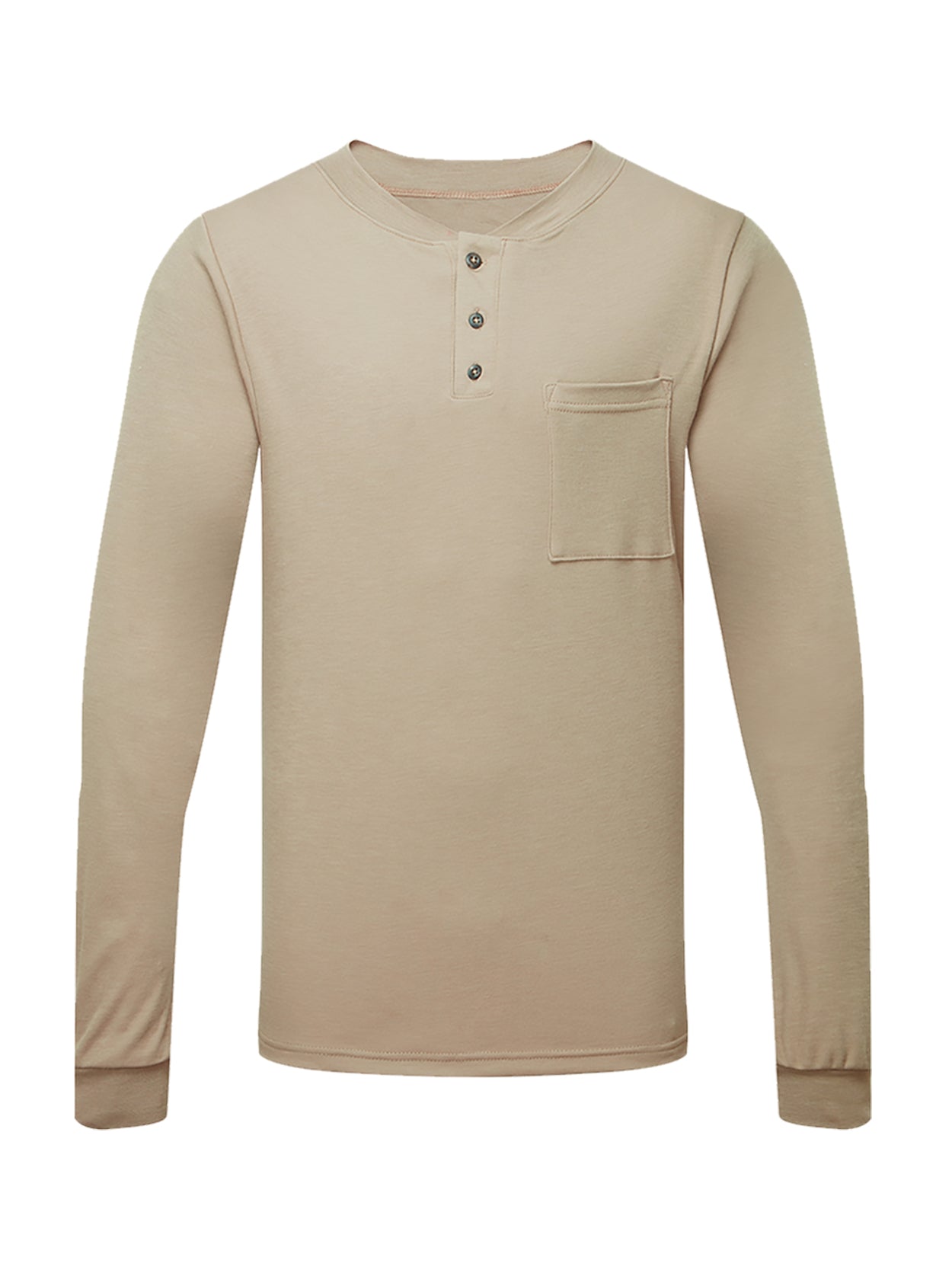 Front Line 6.9 oz Henley Long Sleeve Shirt