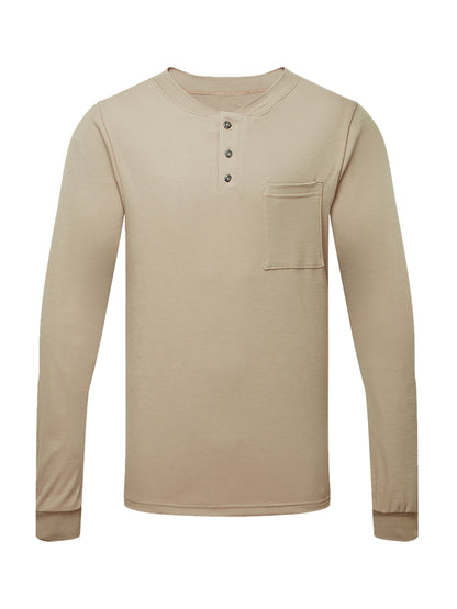 Front Line 6.9 oz Henley Long Sleeve Shirt