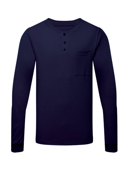 Front Line 6.9 oz Henley Long Sleeve Shirt