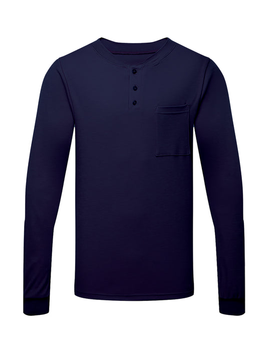 Front Line 6.9 oz Henley Long Sleeve Shirt