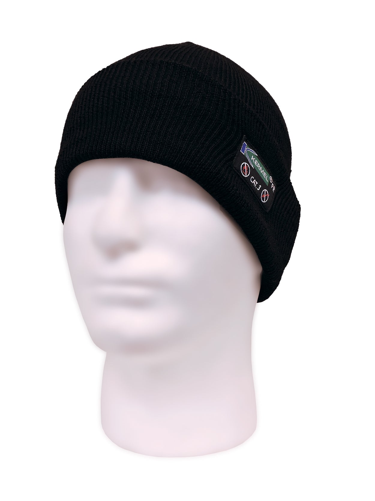 Kermel® Knit Rib Folded Toque – Black