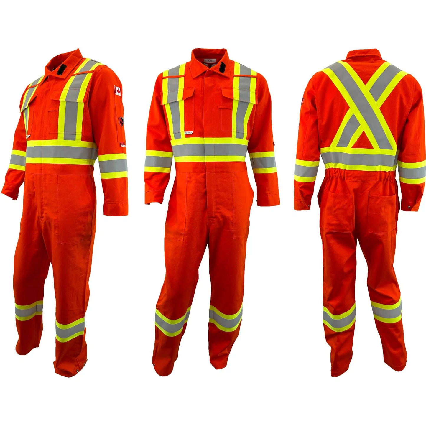 Atlas Poly/Cotton Non-FR  Hi Vis Coveralls, 4"
