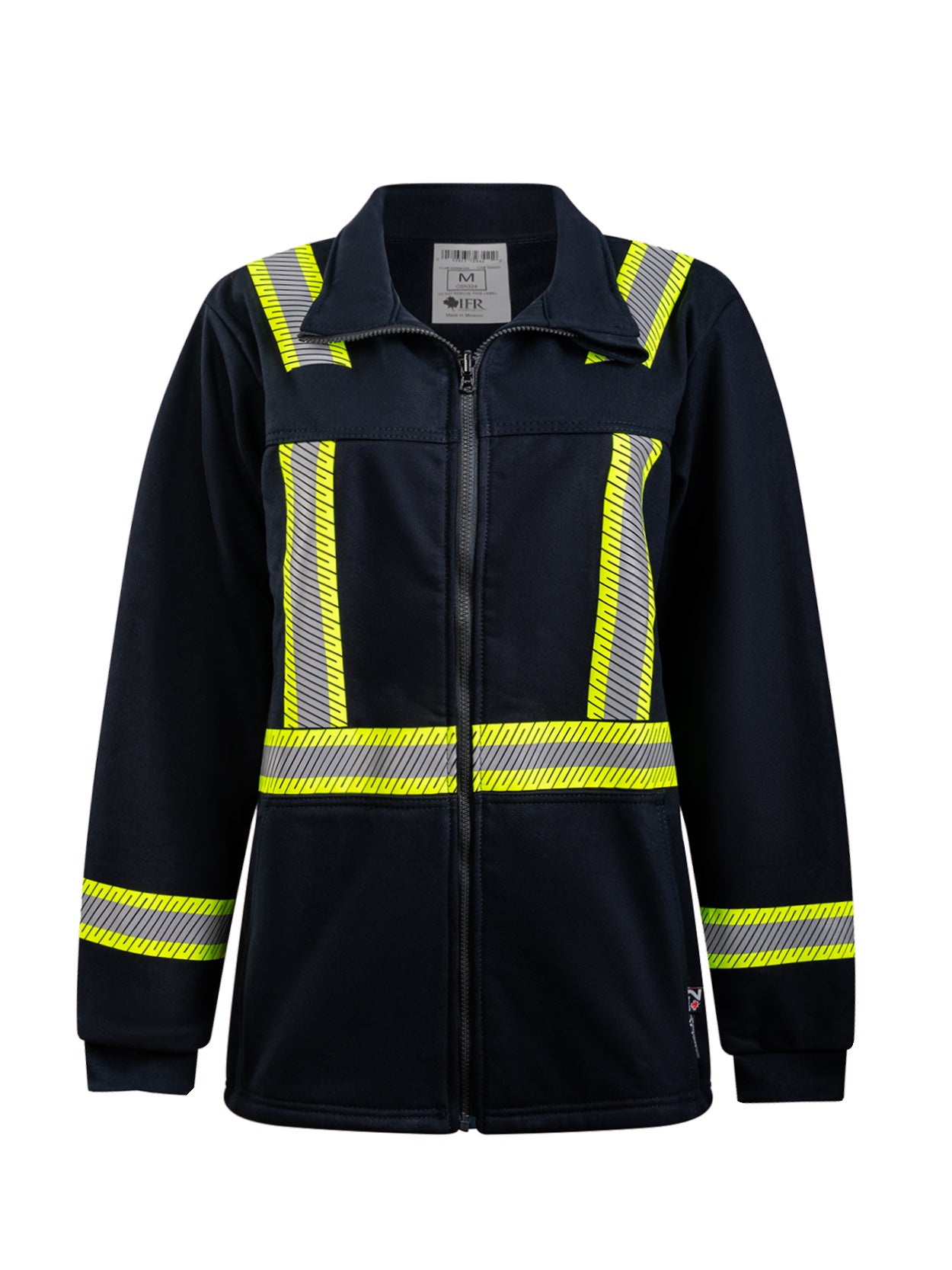 Full Zip FR Segmented Striped Fleece Jacket