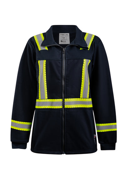 Full Zip FR Segmented Striped Fleece Jacket