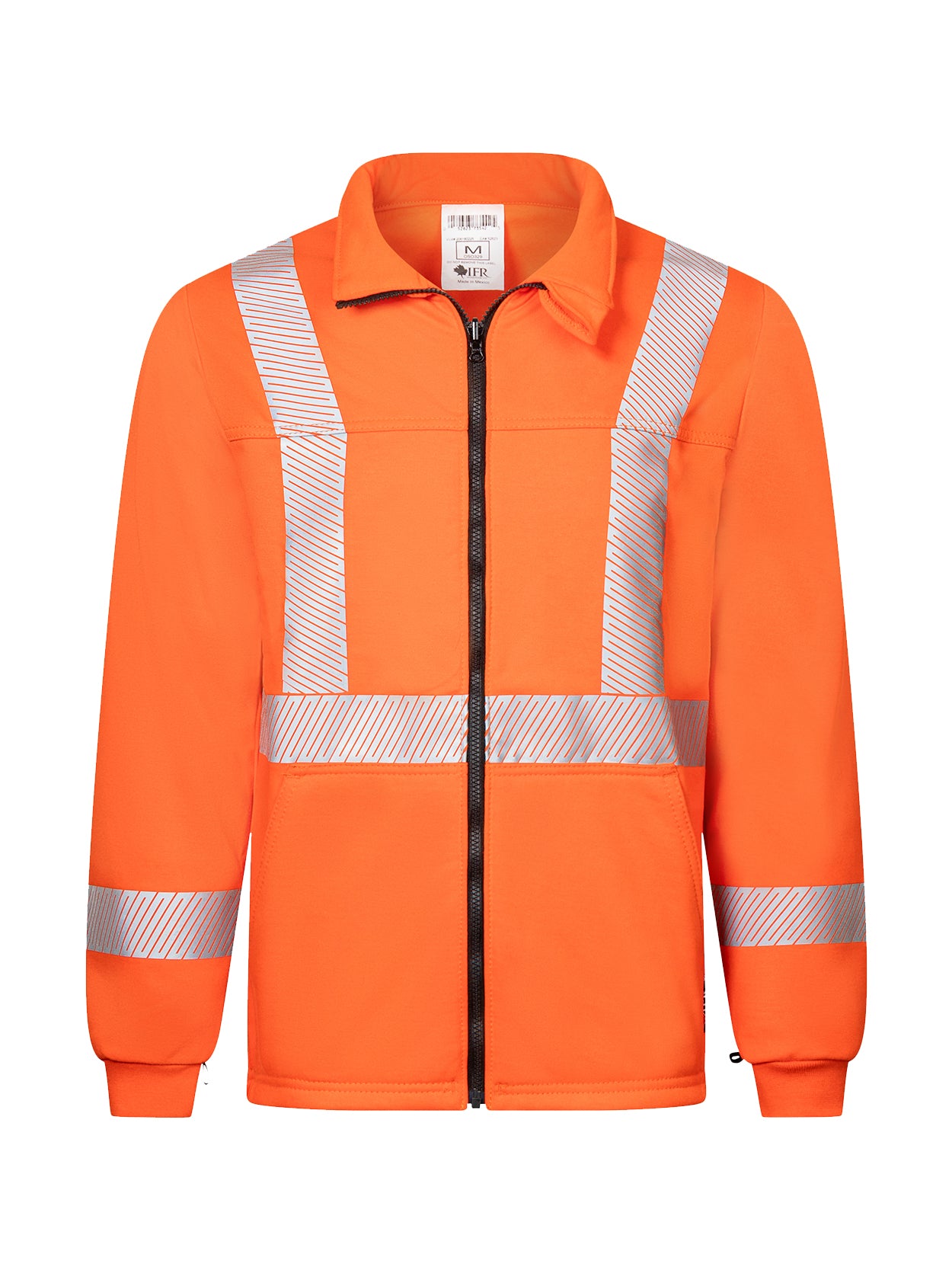 Segmented Striped Fleece Full Zip Jacket
