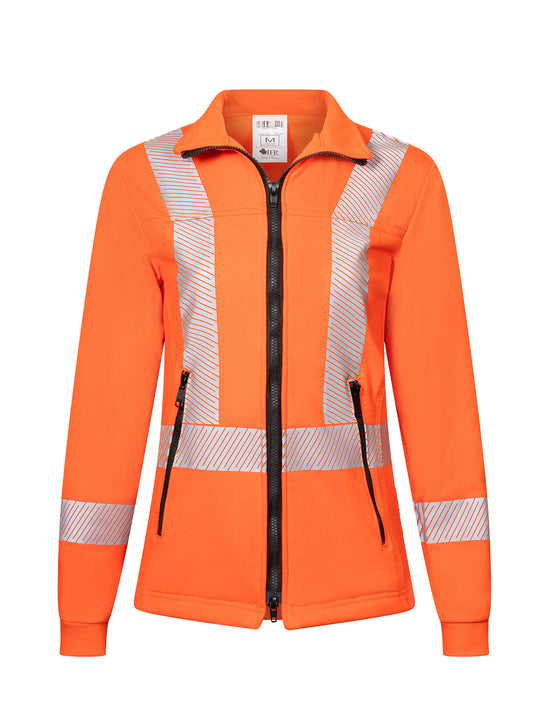 Women’s Segmented Striped Fleece Full Zip Jacket