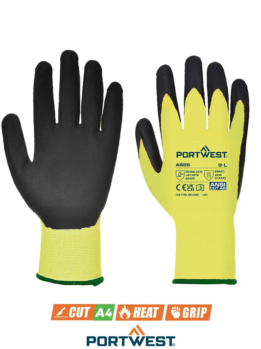 Vis-Tex PU Cut Resistant Glove – Yellow/Black